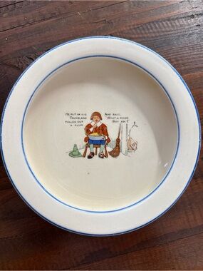 Vintage H&K Tunstall England Little Jack Horner Nursery Rhyme Child’s Bowl